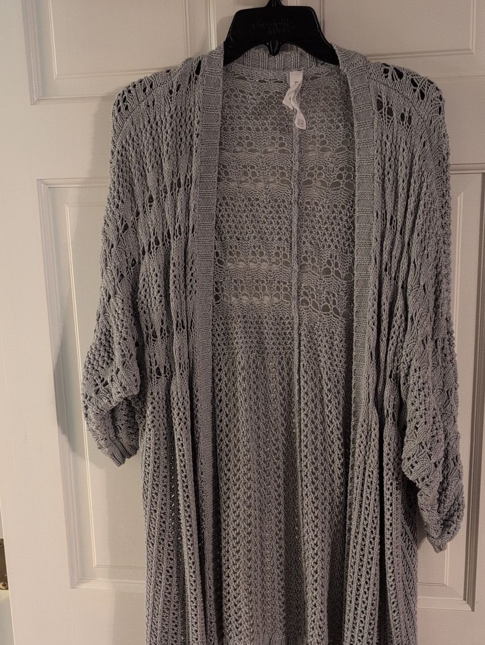 Aeropostale Light Gray Open-Knit Women's Cardigan